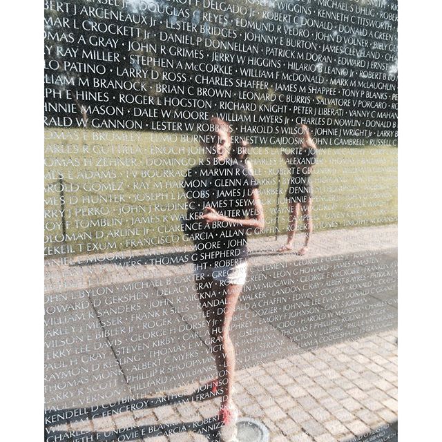 Thank you to all the veterans who have fought for freedom!  Pictured: A candid moment of an HonorSociety.org member at the Vietnam Veteran's Memorial. #veteransday #thankyou