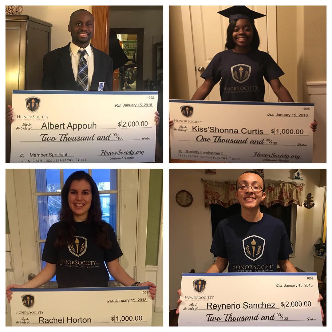 Congratulations to all of the recent scholarship recipients! Pictures below are 4 of the January… Congratulations to all of the recent scholarship recipients! Pictures below are 4 of the January…